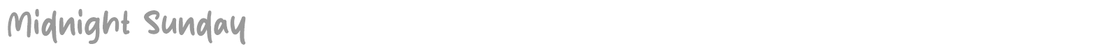 Midnight Sunday font preview